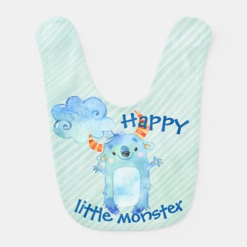Happy Little Monster Baby Bib by marainey1 at Zazzle