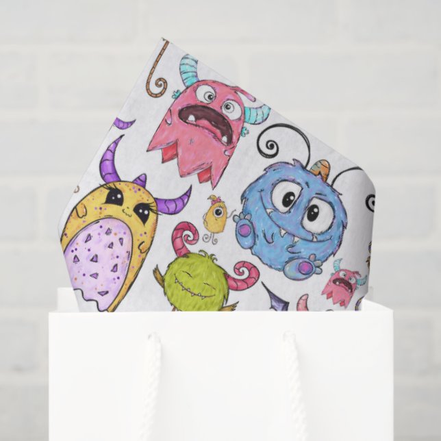 Happy Little Monsters  Tissue Paper (Gift Bag)