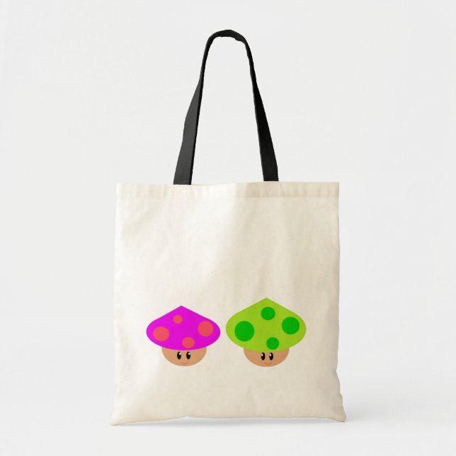 Happy Little Mushrooms Budget Tote (Front)