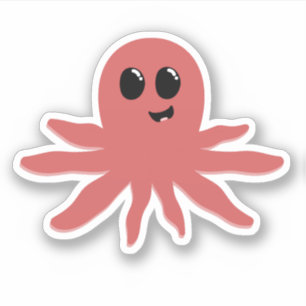 Happy Little Octopus - Drawing Sticker