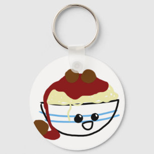 Happy Little Pasta Bowl Keychain