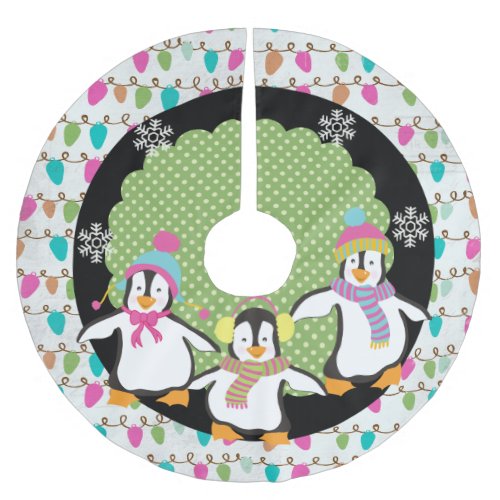 Happy Little Penguins Holiday Tree Skirt