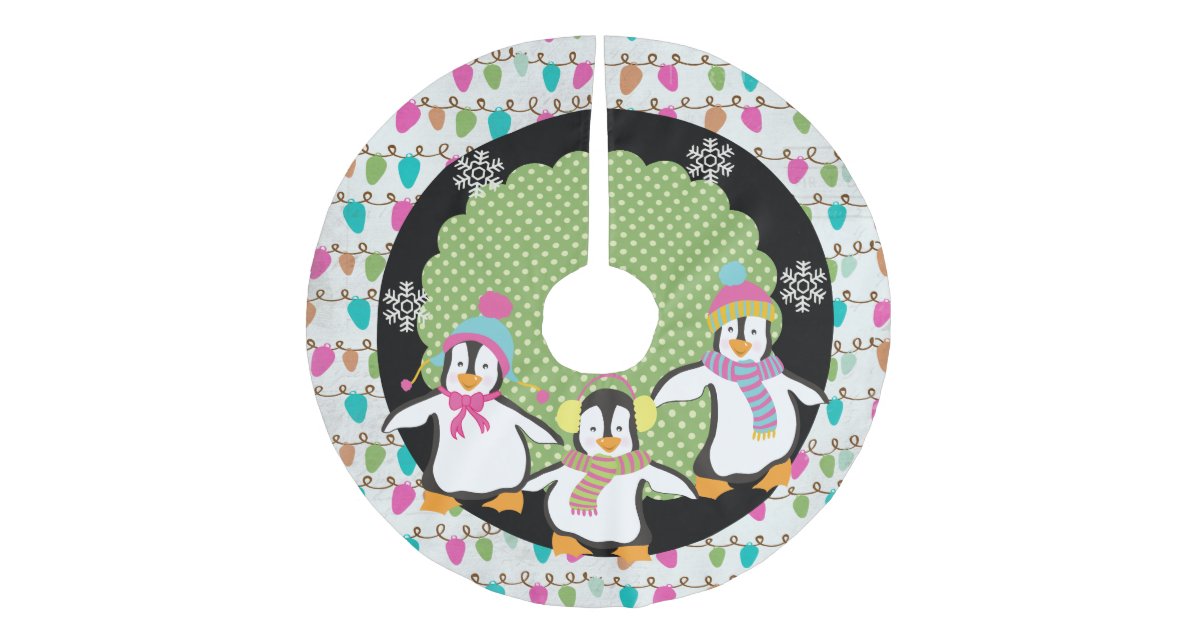 Happy Little Penguins Holiday Tree Skirt