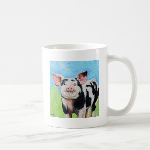 Happy Little Pig Painting Coffee Mug