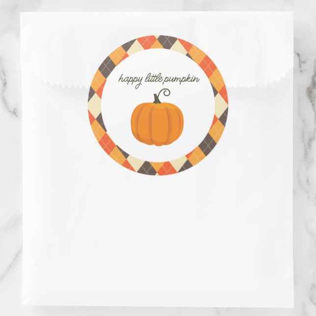 Happy Little Pumpkin Party Favor Stickers (Bag)