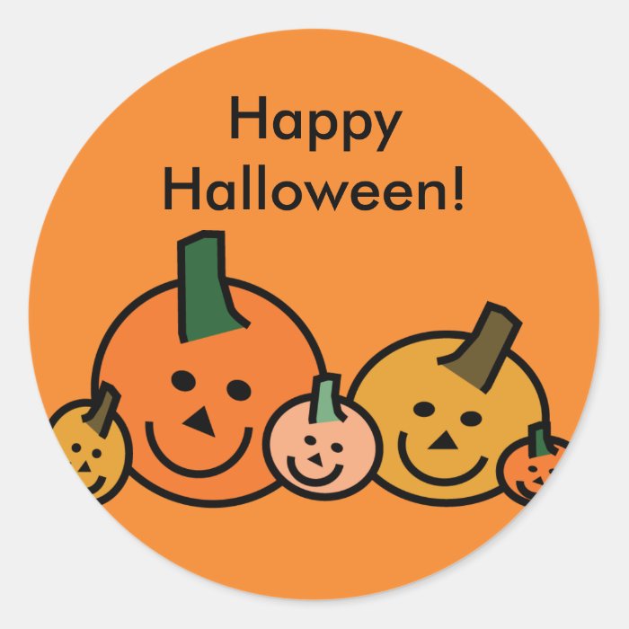 Happy Little Pumpkins Halloween Stickers