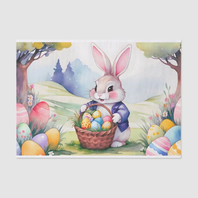 Happy little rabbit 1, Easter Tissue Paper (Front)