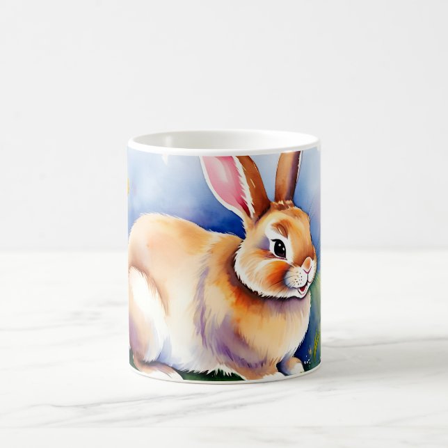 Happy little rabbit 2, Easter Coffee Mug (Center)