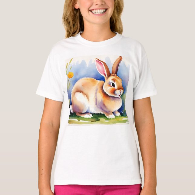Happy little rabbit 2, Easter T-Shirt (Front)