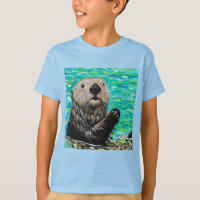 Happy Little Sea Otter Painting