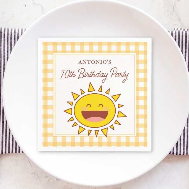  Happy Little Sunshine Kids Birthday Party Napkins (Creator Uploaded)