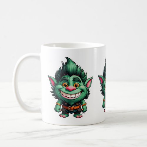 Happy Little Troll Chibi illustration Coffee Mug