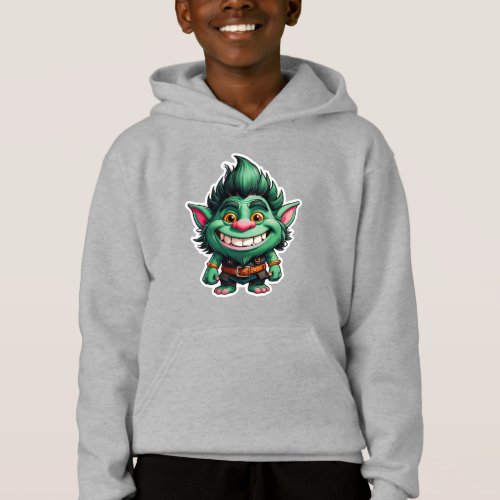 Happy Little Troll Chibi illustration Hoodie