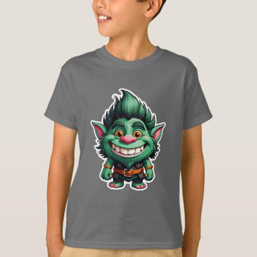 Happy Little Troll Chibi illustration T_Shirt
