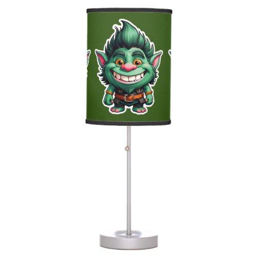 Happy Little Troll Chibi illustration Table Lamp