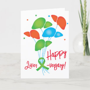 Happy Liver-versary Customizable Card