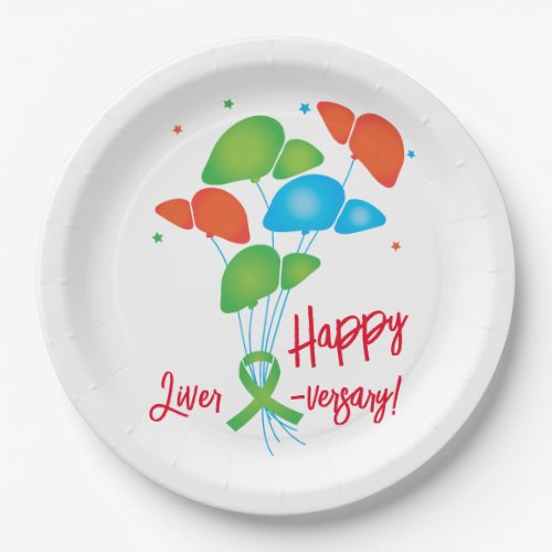 Happy Liver_versary Transplant Paper Plates