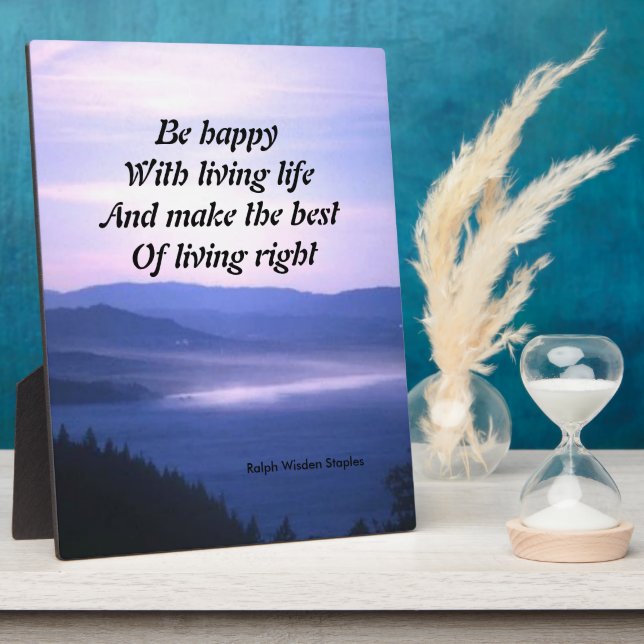 Happy living plaque (Side)
