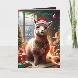 Happy Llama Christmas, Christmas Card