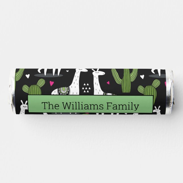 Happy Llama Pattern Breath Savers® Mints (Front)