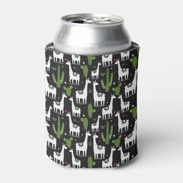 Happy Llama Pattern Can Cooler (Can Front)