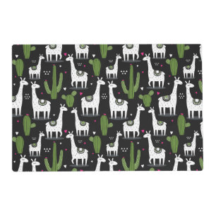 Happy Llama Pattern Placemat