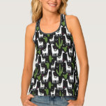 Happy Llama Pattern Tank Top