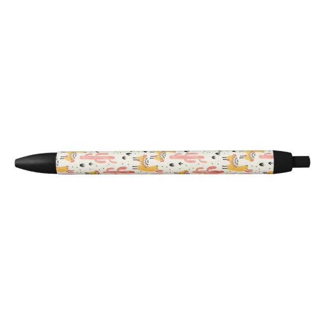 Happy llama with cactus pen (Front)