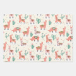 Happy Llama Wrapping Paper Sheets