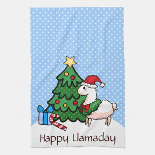 Happy Llamadays Kitchen Towel