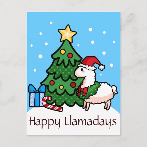 Happy Llamadays Postcard