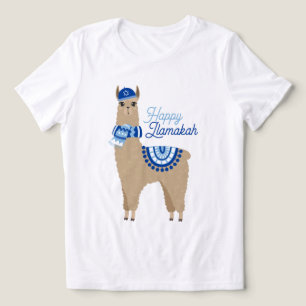 Happy Llamakah Funny Hanukkah Tri-Blend Shirt