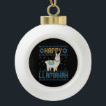 Happy LLamakah Funny Jewish Hanukkah LLama Gift<br><div class="desc">chanukah, LLamakah, hanukkah, dreidel, jewish, ugly, sweater, llama, christmas, knitted</div>