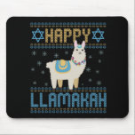 Happy LLamakah Funny Jewish Hanukkah LLama Gift Mouse Pad<br><div class="desc">chanukah, LLamakah, hanukkah, dreidel, jewish, ugly, sweater, llama, christmas, knitted</div>