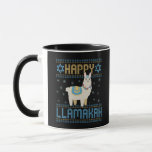 Happy LLamakah Funny Jewish Hanukkah LLama Gift Mug<br><div class="desc">chanukah, LLamakah, hanukkah, dreidel, jewish, ugly, sweater, llama, christmas, knitted</div>