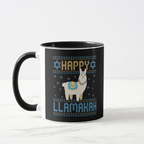 Happy LLamakah Funny Jewish Hanukkah LLama Gift Mug