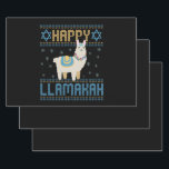 Happy LLamakah Funny Jewish Hanukkah LLama Gift Wrapping Paper Sheets<br><div class="desc">chanukah, LLamakah, hanukkah, dreidel, jewish, ugly, sweater, llama, christmas, knitted</div>
