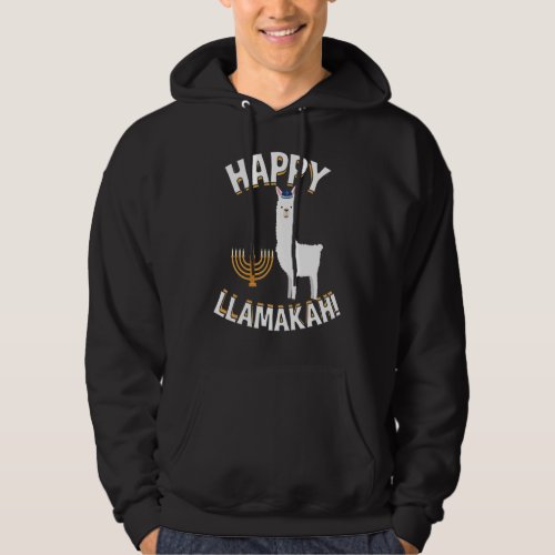 Happy Llamakah  Hanukkah Llama Jewish Hoodie