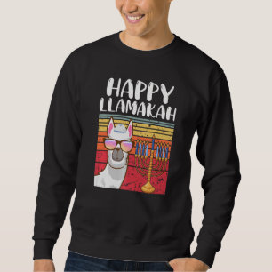 Happy Llamakah Jewish Llama Hanukkah Pajamas Chan Sweatshirt
