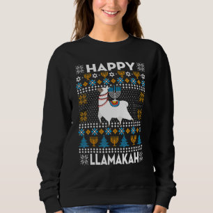 Happy Llamakah Llama Hanukkah Ugly Sweater