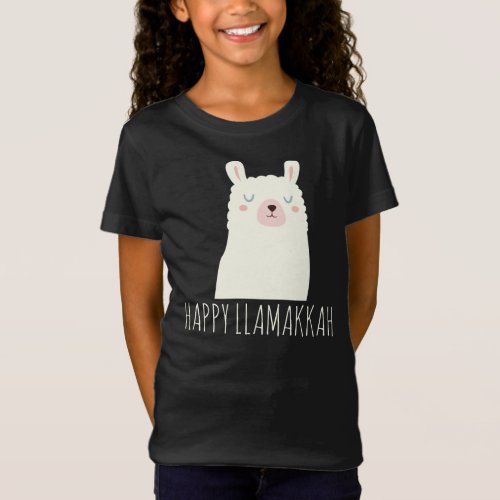 Happy Llamakkah Blue Hanukkah Llama Cute T_Shirt