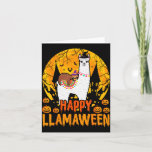 Happy Llamaween Llama Sloth Halloween Costume  Card