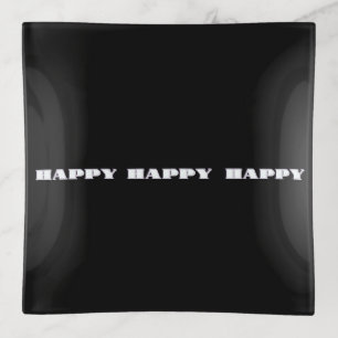 HAPPY Logo Black Trinket Tray