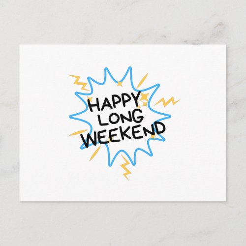 Happy long weekend postcard