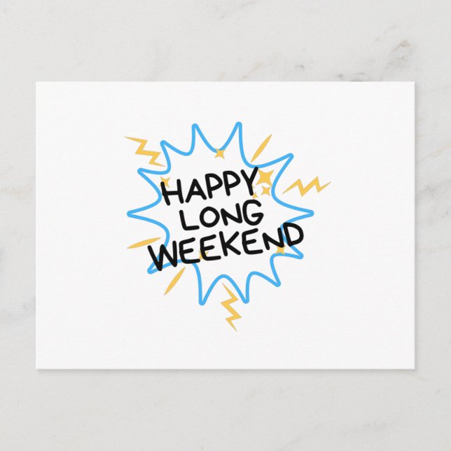 Happy long weekend postcard (Front)
