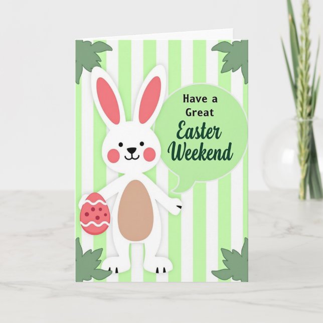 Happy Long Weekend Rabbit Card (Front)