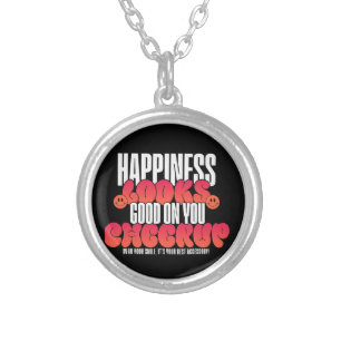 HAPPY LOOK CHEER UP SILVER PLATED NECKLACE
