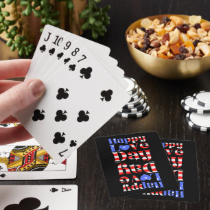 HAPPY LOVE DAY American flag                       Poker Cards