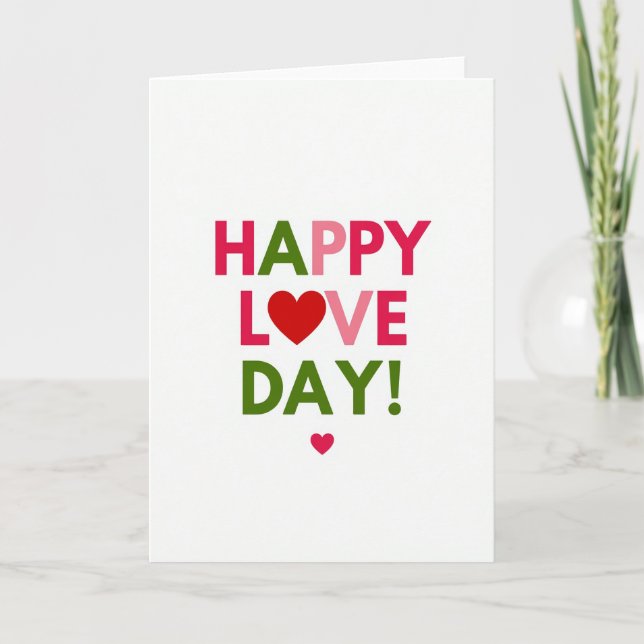 Happy Love Day Greeting Card (Front)