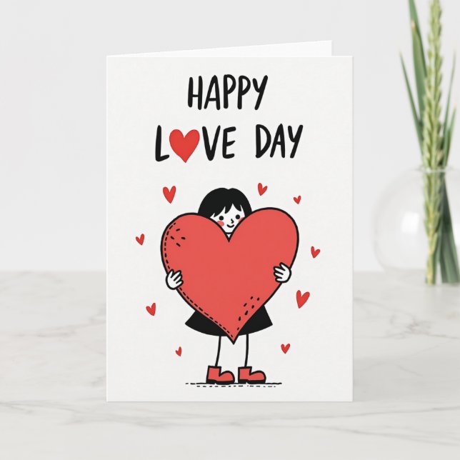 Happy Love Day Heartfelt Card (Front)